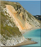 SY8180 : Landslip  at St. Oswald's Bay, near Lulworth, Dorset by Edmund Shaw