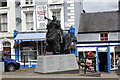 SJ0743 : Statue of Owain Glyndŵr, Corwen by Jeff Buck