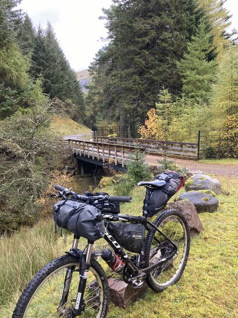 Bridge over Allt Coire na Meine, by Ben Alder Lodge