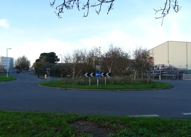 Roundabout on Finnigan Road, Plymouth