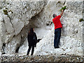 SY8280 : Hammering the cliffs at Lulworth Cove by Phil Champion