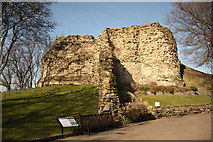 SE4622 : Pontefract Castle keep by Richard Croft