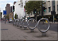 TQ3179 : Circular bicycle stands - Lambeth branded by Jim Osley