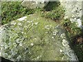 SH6169 : Flat marked stone near the Rhiw Gôch Stone, Llanllechid by Meirion