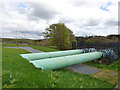 SE3041 : Pipes below Eccup Dam (1) by Stephen Craven