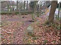 SJ2484 : Thurstaston Recreation Ground Boundary Stone #3 by John S Turner