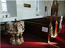 SE3535 : St James, Seacroft: font by Stephen Craven