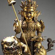 18th C. Chinese Gilt Bronze Bodhisattva Statue