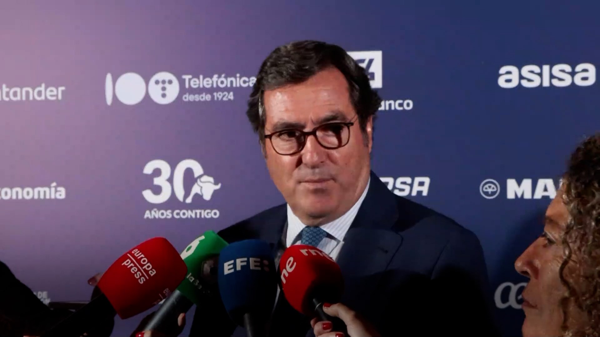 Declaraciones del presidente de la CEOE, Antonio Garamendi, sobre la propuesta del Gobierno de la baja laboral "flexible".