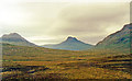 NC1605 : Westward from A835 at Drumrunie to Coigach Mountains, 1988 by Ben Brooksbank