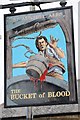 SW5638 : The Bucket of Blood inn sign by Philip Halling