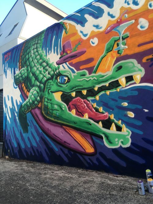 Surfing Coco by Pit in Melbourne