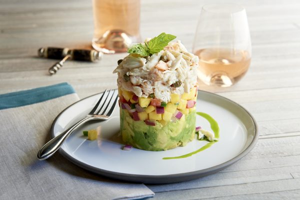 Photo of Chart House - Dana Point, CA, US. Shrimp, Crab, Avocado & Mango Stack