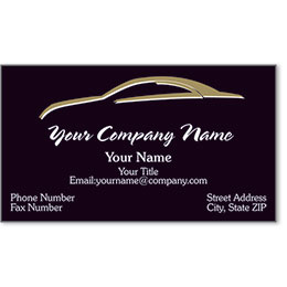 Designer Automotive Business Cards - Gold Silhouette