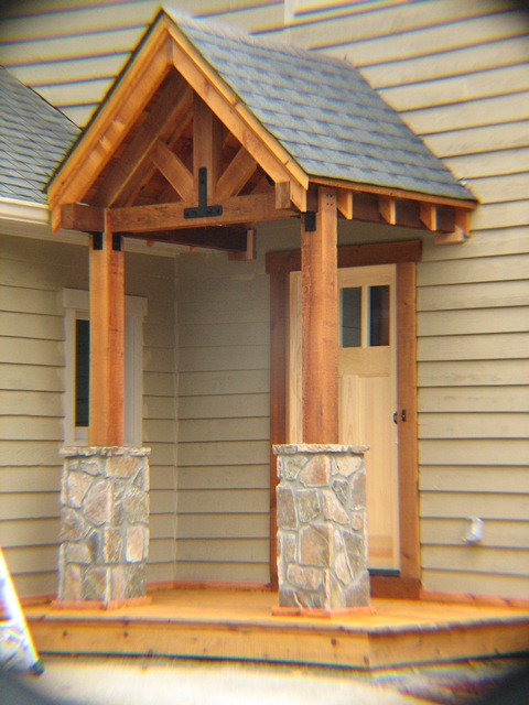 Post and Beam Portico, Shutters, &amp; Window Trim - Fine 