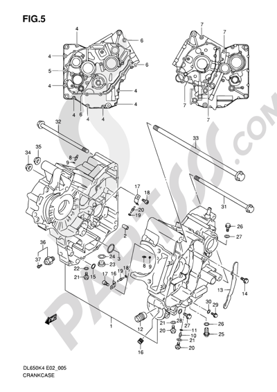 Despiece Suzuki VSTROM DL650 2005 | Repuestos originales Suzuki VSTROM ...