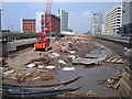 SJ3390 : Liverpool Canal Link - working in Princes Dock 3 by John S Turner