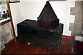 SJ0743 : Chest and Font Cover in Saint Mael and Saint Sulien's Church, Corwen by Jeff Buck