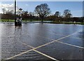 SO8071 : Flooded car park at Stourport-on-Severn by Mat Fascione