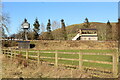 SJ0843 : Water tower and signal box at Corwen by Richard Hoare