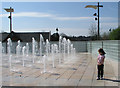 TQ1630 : Fountain near public library by Andy Potter