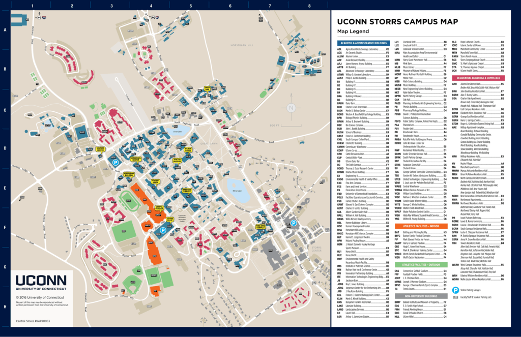 UConn Storrs Campus Map