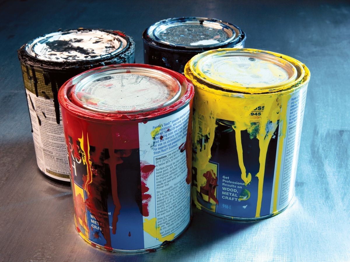 Leftover paint cans