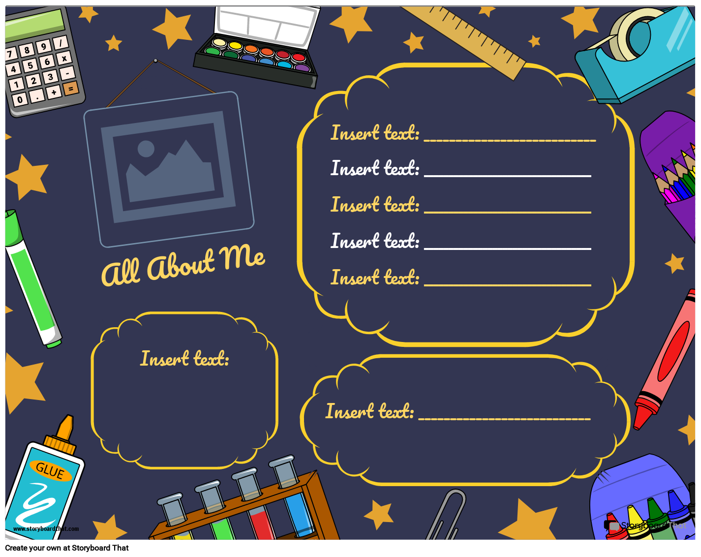 All About Me Printable Poster Storyboard por templates