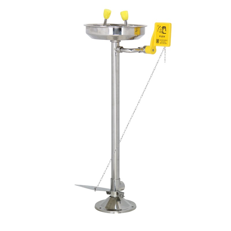 Pedestal Mount Stand Eyewash Stations; Floor Mount Eye Washer With Foot ...