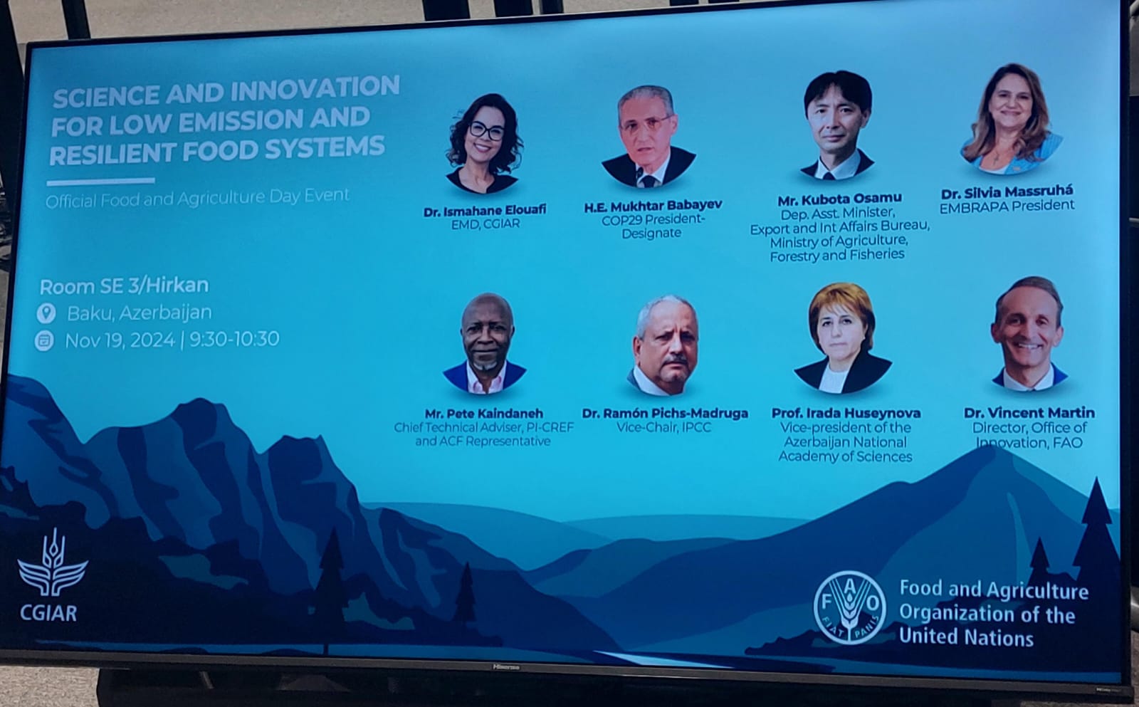 The role of science and innovation in transforming into low-emission food systems was discussed at COP29