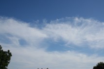 image of cirrus clouds at the outer edge of a hurricane