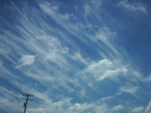 image of cirrus clouds at sunset