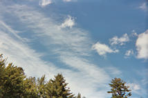 image of feathery cirrus with cumulus