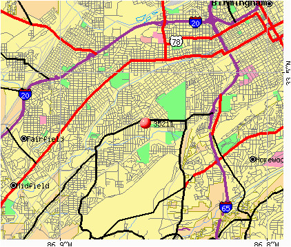 Zip Code Map Of Birmingham Alabama | secretmuseum