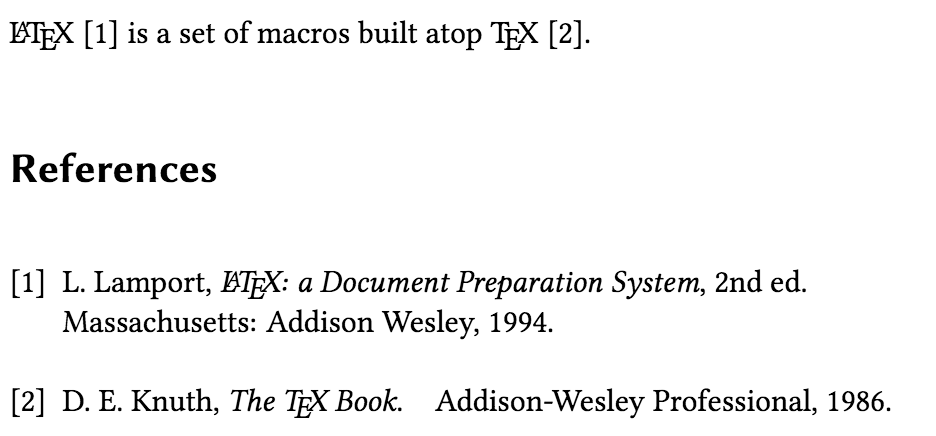 IEEEtran bibliography style output