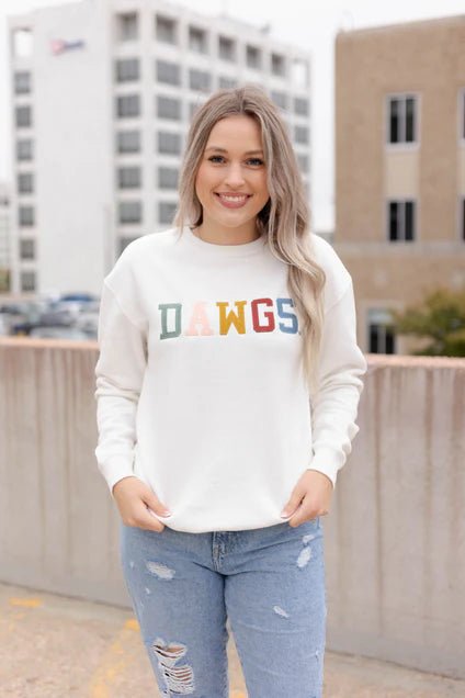 MSU Embroidered Dawgs Crewneck Sweatshirt - Shop B - Unlimited - women fleece