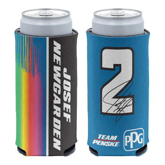 2024 Josef Newgarden Slim Can Cooler - front & back view