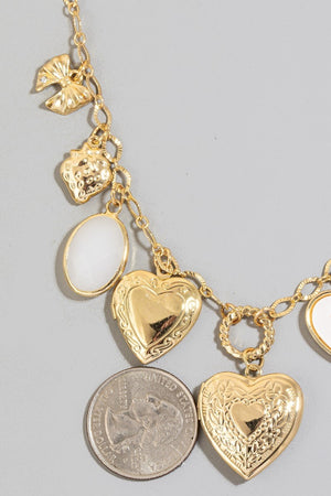 Hearts & Bows Locket Necklace