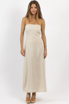 MAREN TAN LINEN MAXI DRESS *BACK IN STOCK*