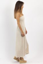 MAREN TAN LINEN MAXI DRESS *BACK IN STOCK*