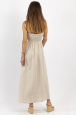 MAREN TAN LINEN MAXI DRESS *BACK IN STOCK*