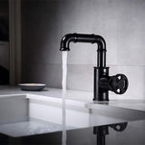 Imdorf-Industrial-Style-Bathroom-Sink-Faucet-Single-Hole-Single-Handle-matte-black-SignatureFaucets #color_matte black