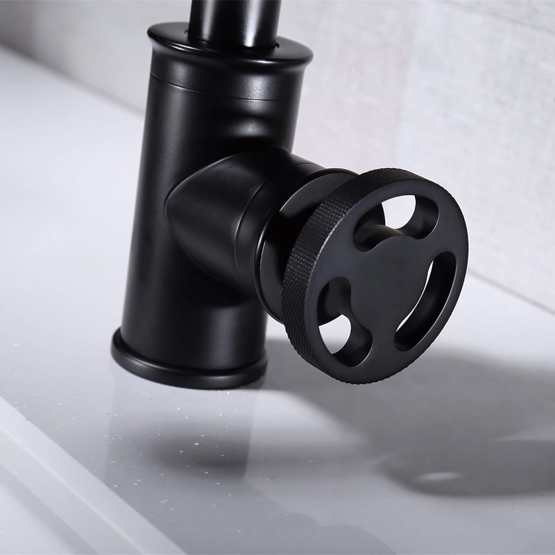 Imdorf-Industrial-Style-Bathroom-Sink-Faucet-Single-Hole-Single-Handle-matte-black-SignatureFaucets #color_matte black