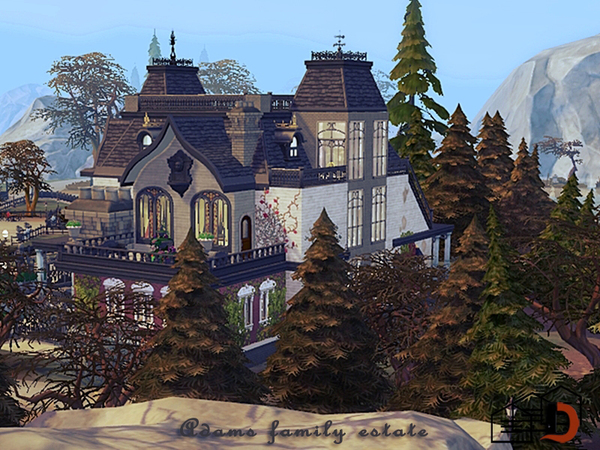 Adams family estate by Danuta720 at TSR » Sims 4 Updates