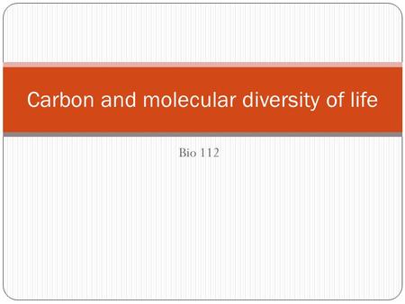 Carbon and molecular diversity of life