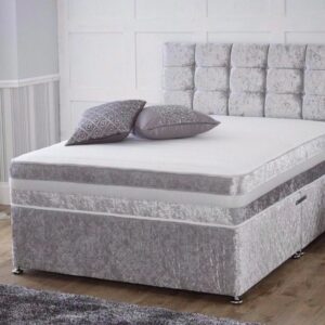 Super King Size Crushed Velvet Divan Bed Frame