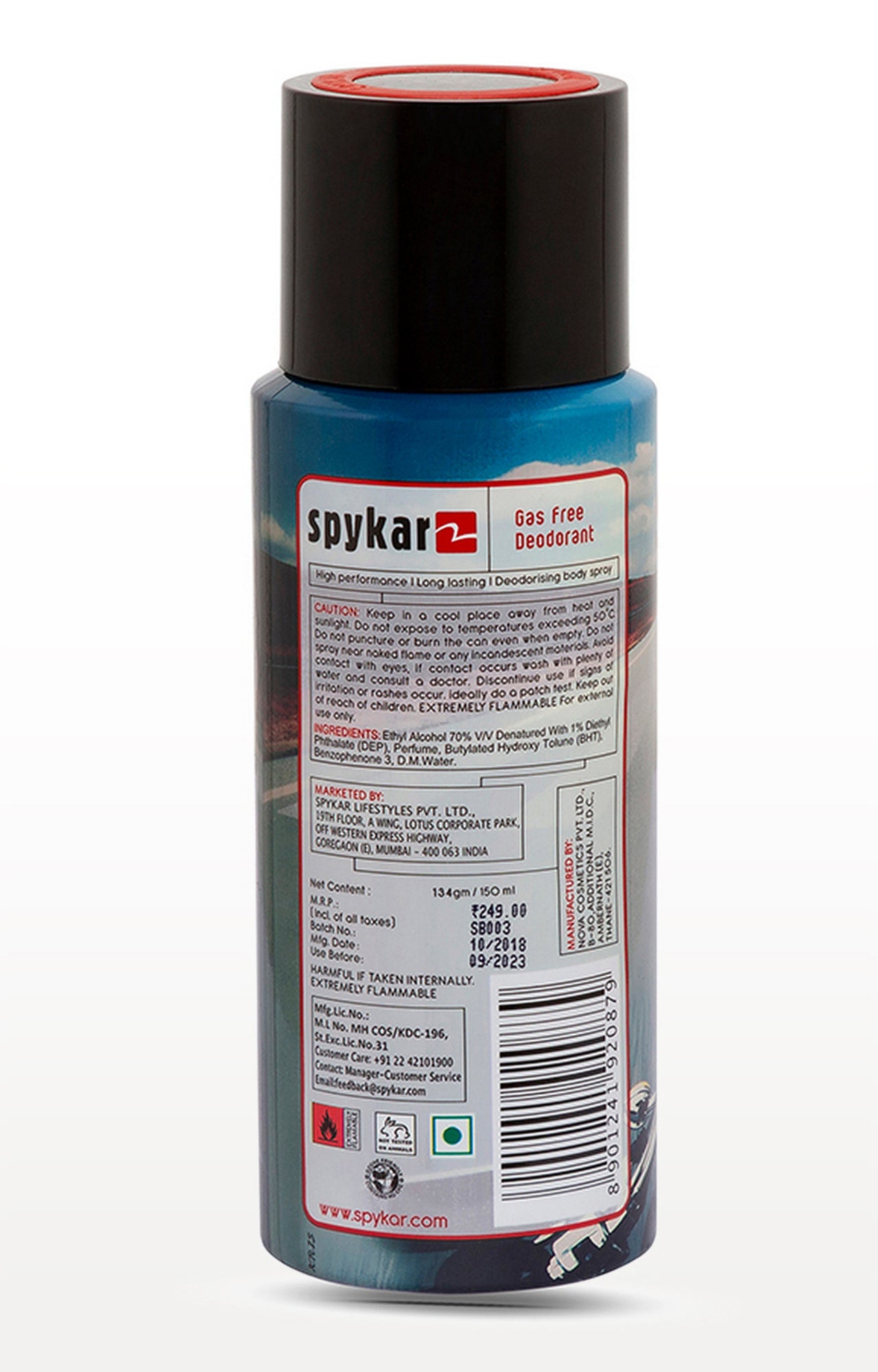 Spykar Blue Brake Free Deodorant