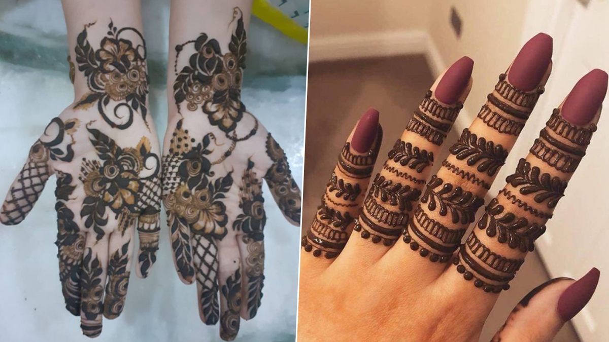 Navratri 21 Simple Mehndi Design Images From Arabic To Rajasthani Last Minute Back And Front Hand Henna Patterns To Go With Your Traditional Look This Festive Season Watch Tutorial Videos Latestly