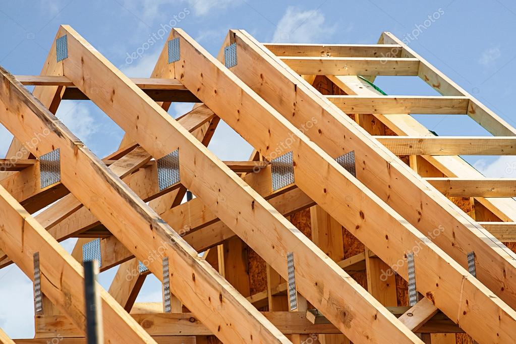 Standard timber frame roof structure Stock Photo by ©Stocksolutions ...