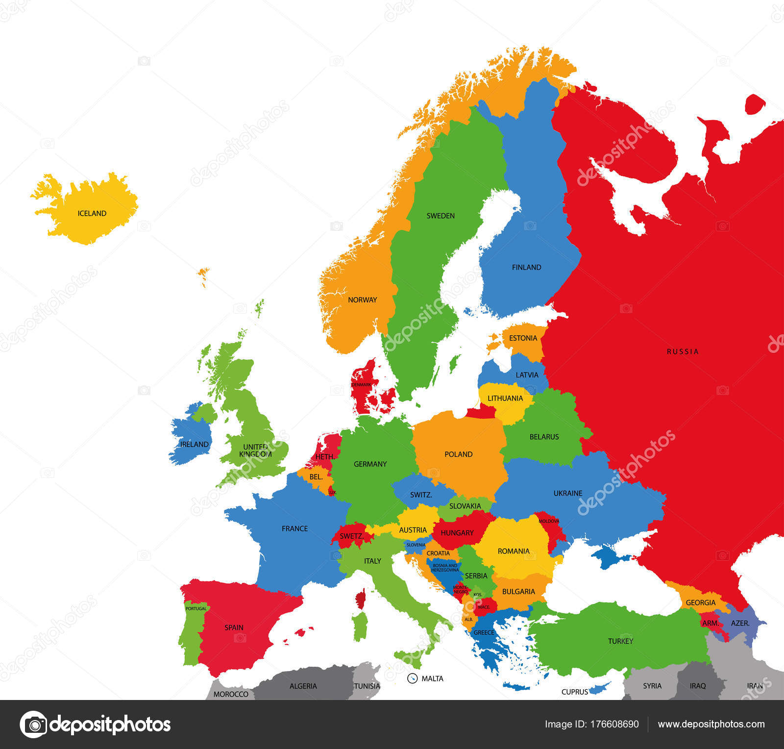 Premium Vector Political Map Of Europe Images